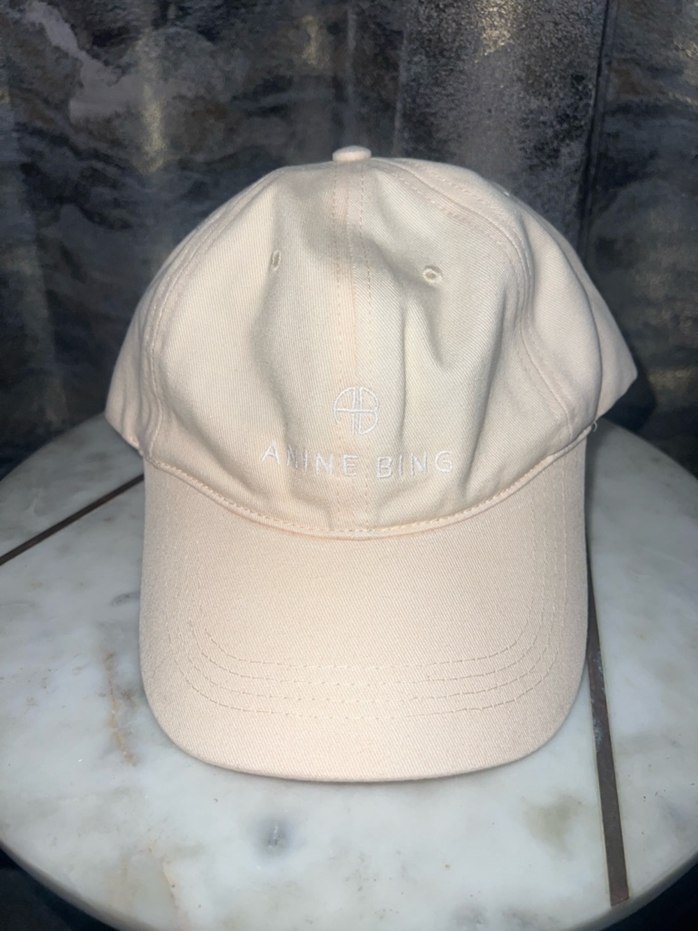 Anine Bing Peach/Blush Logo Baseball Cap